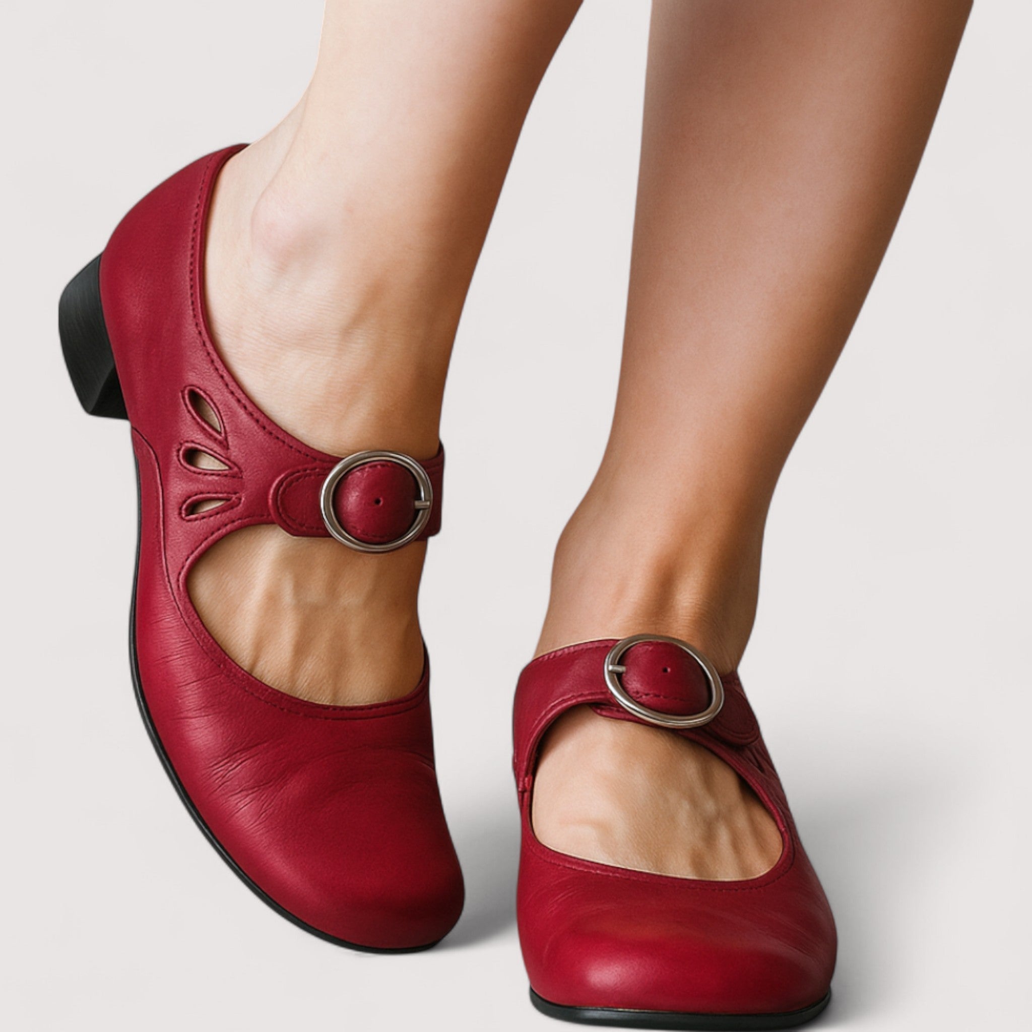 Els | Ortopedyczne skórzane sandały z wygodną podeszwą w kształcie klina