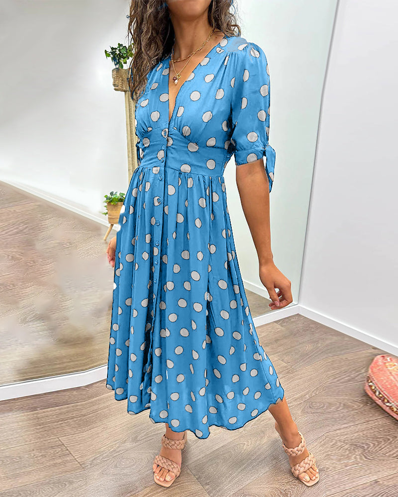 Monique™ | Elegancka sukienka w kropki