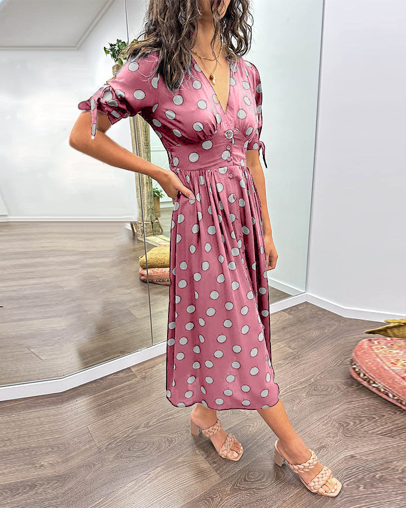 Monique™ | Elegancka sukienka w kropki