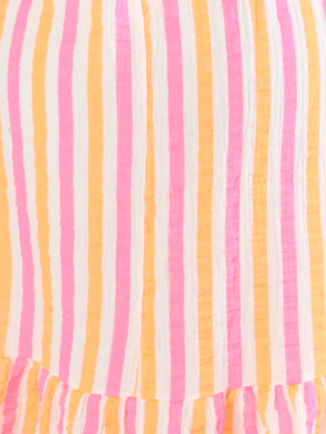 Elsie - Sukienka w paski z miękkiej bawełny w fale i potoki