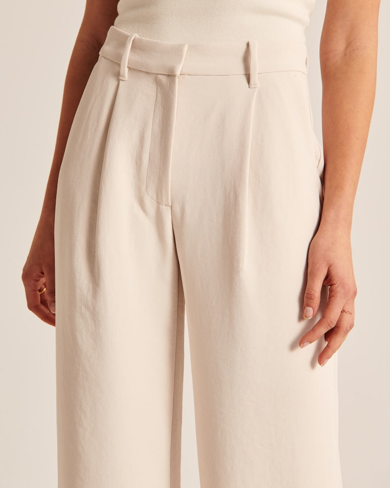 Spodnie Wide-Leg Beige