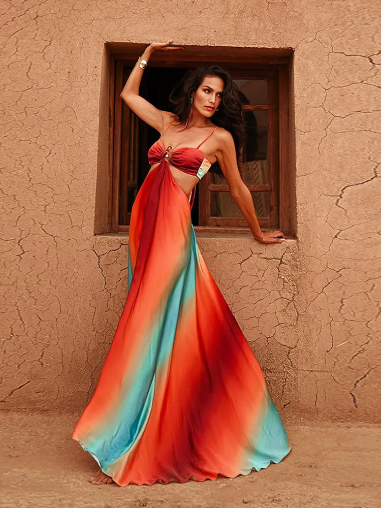 Sukienka maxi Rosea Timeless o dopasowanym kroju