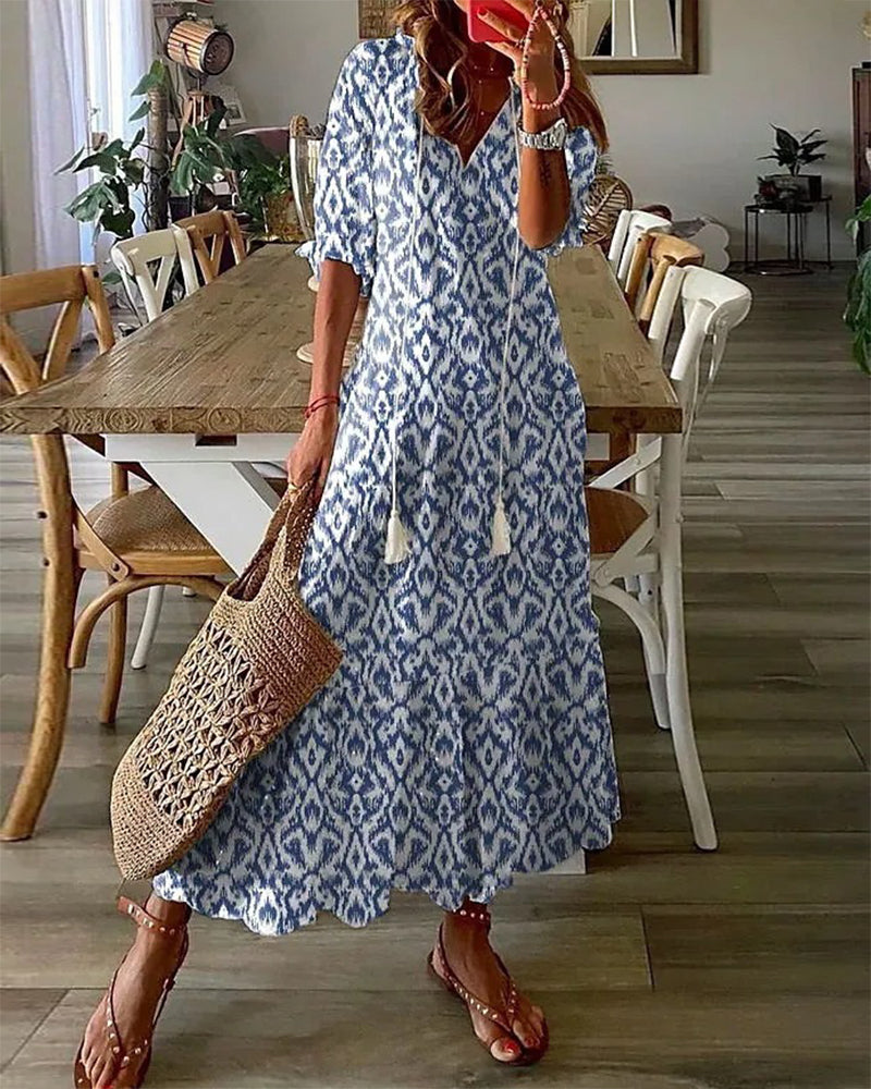Dianna™ - Sukienka Boho z Zakryciem Brzucha