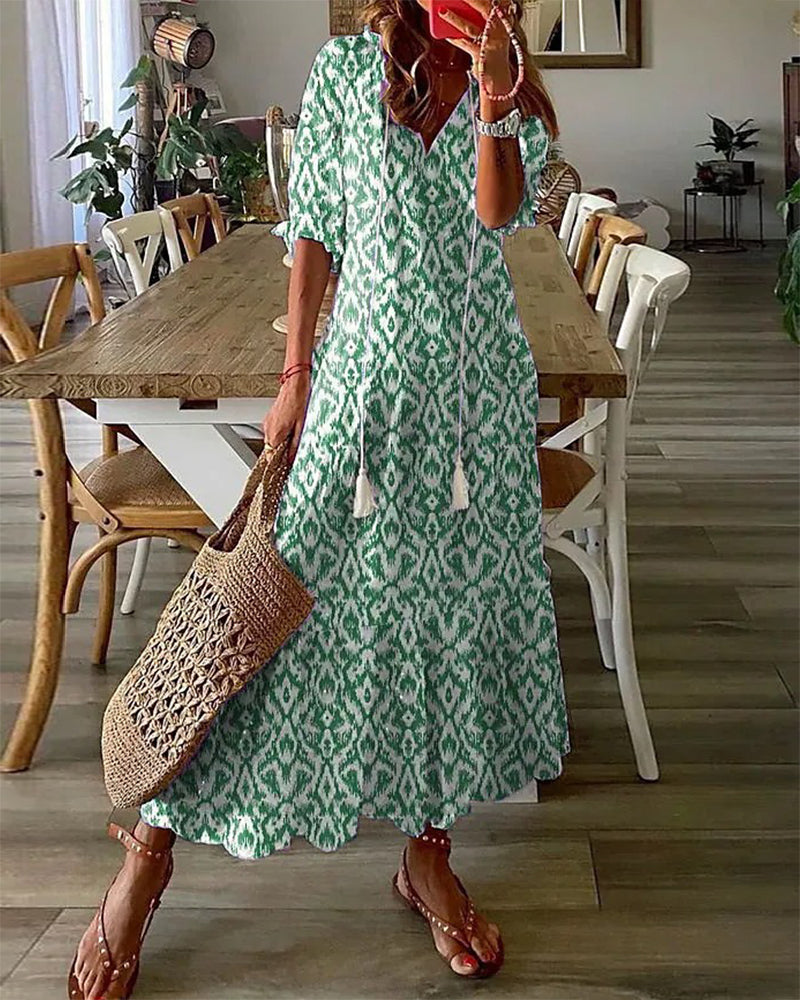 Dianna™ - Sukienka Boho z Zakryciem Brzucha