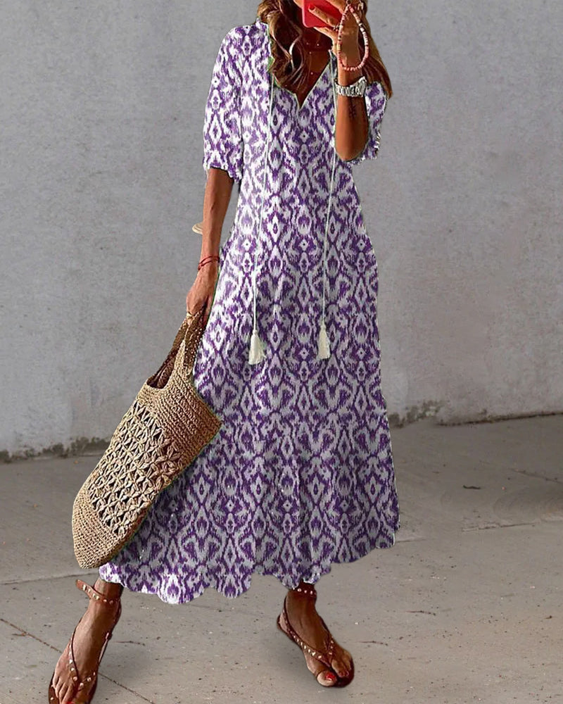 Dianna™ - Sukienka Boho z Zakryciem Brzucha