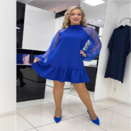 Liora - Elegancka sukienka z siateczkowej dzianiny