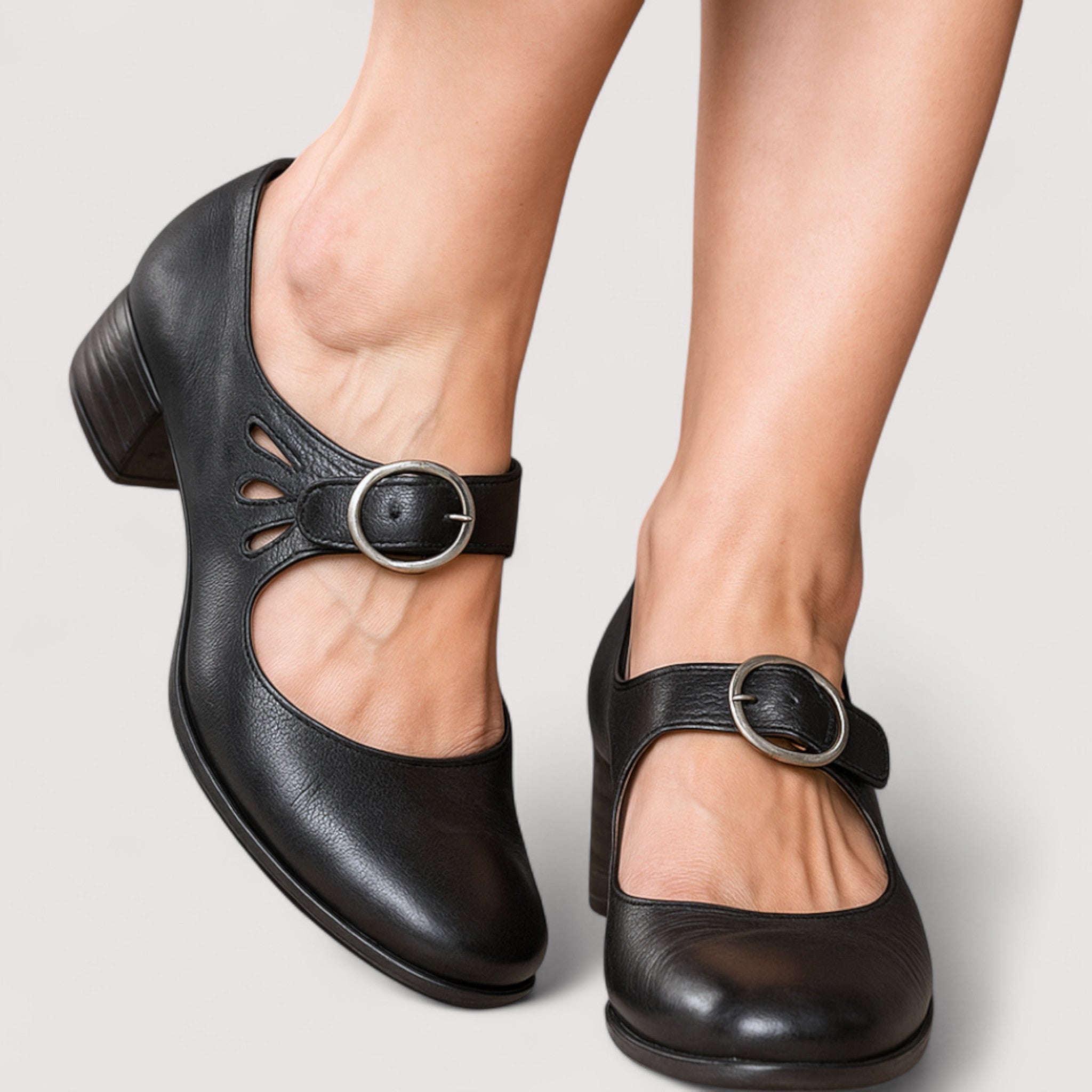 Els | Ortopedyczne skórzane sandały z wygodną podeszwą w kształcie klina