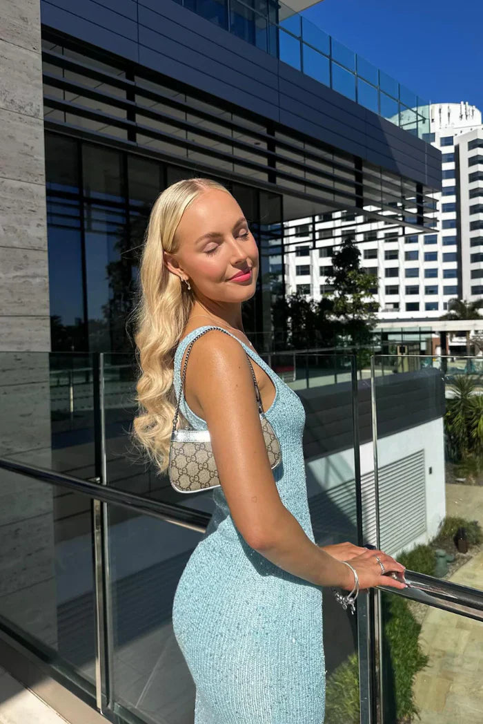 Różowa sukienka maxi bez rękawów