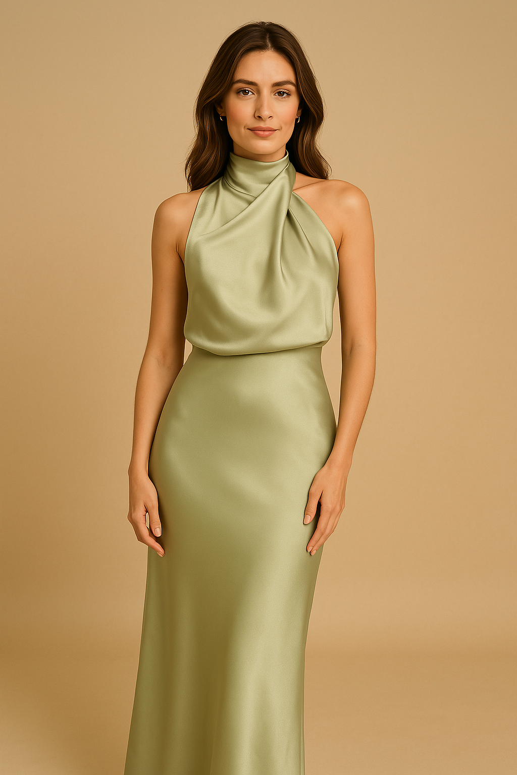 Elara™ | Satynowa Sukienka z Nutą Glamour