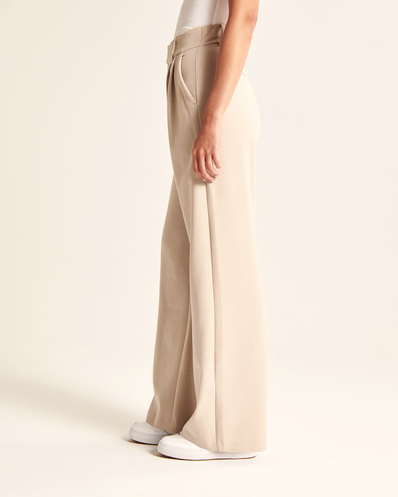 Spodnie Wide-Leg Beige