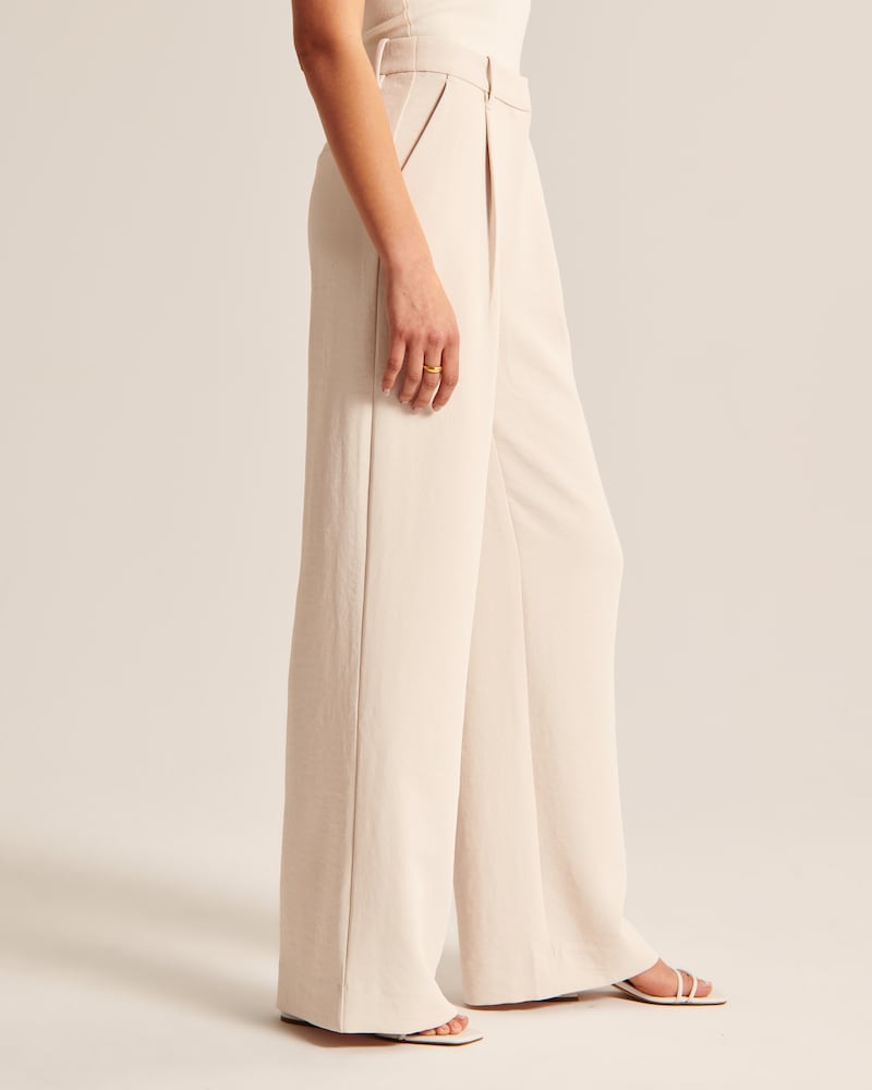 Spodnie Wide-Leg Beige