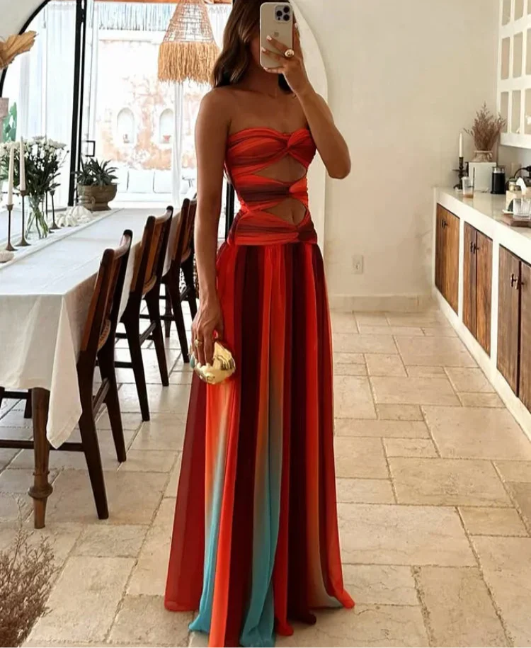 Sukienka maxi Rosea Timeless o dopasowanym kroju