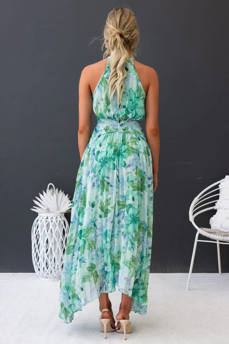 Rosea Elegant Garden Breeze sukienka maxi na halter