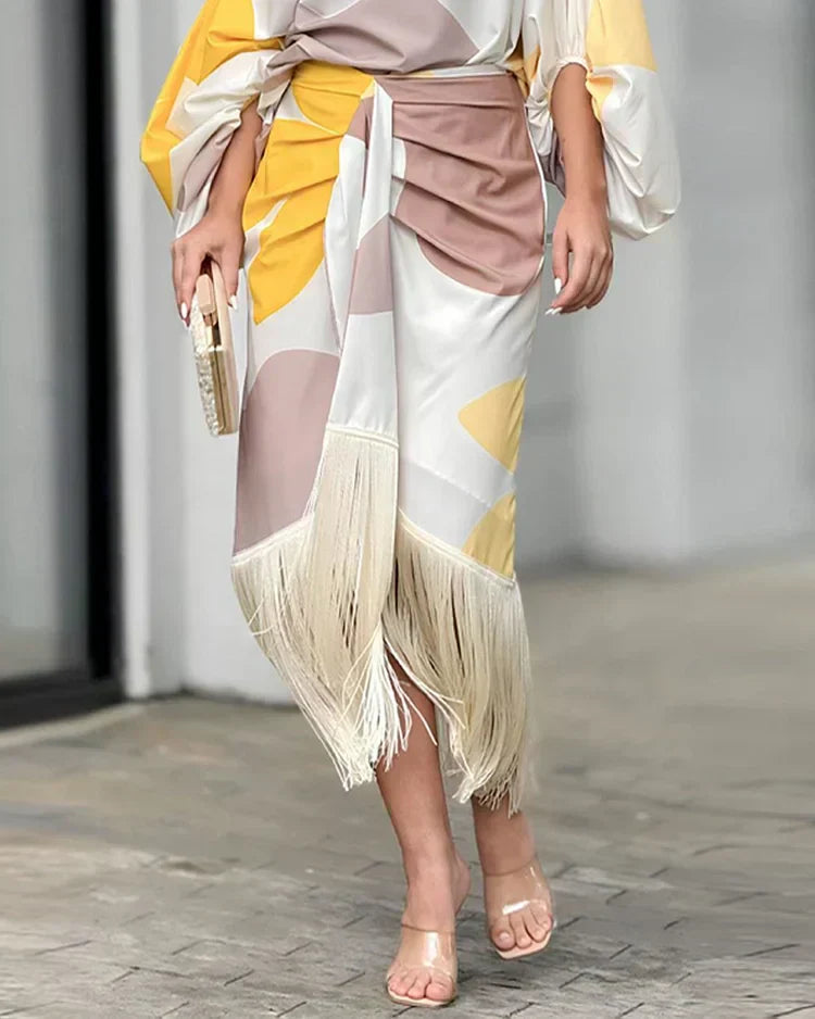 Sukienka Rosea Signature z nadrukiem